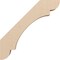 Ekena Millwork 3-inch W x 18-inch D x 18-inch H Olympic Rough Cedar Woodgrain TimberThane Knee Brace, Primed BRCUR03X18X18OLYRCPR - alternate 3